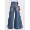 imageCicy Bell Womens Baggy Wide Leg Jeans High Waisted Boyfriend Loose Fit Bell Bottom Stretchy Denim Pants with PocketsNavy