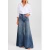 imageCicy Bell Womens Baggy Wide Leg Jeans High Waisted Boyfriend Loose Fit Bell Bottom Stretchy Denim Pants with PocketsNavy