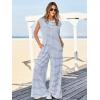imageCicy Bell Womens Casual Striped Jumpsuits Summer Cap Sleeve Wide Leg Jumper Romper Button Down Travel Beach OutfitsBlue