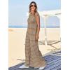 imageCicy Bell Womens Casual Striped Jumpsuits Summer Cap Sleeve Wide Leg Jumper Romper Button Down Travel Beach OutfitsKhaki