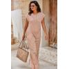 imageCicy Bell Womens Casual Striped Jumpsuits Summer Cap Sleeve Wide Leg Jumper Romper Button Down Travel Beach OutfitsRed