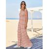 imageCicy Bell Womens Casual Striped Jumpsuits Summer Cap Sleeve Wide Leg Jumper Romper Button Down Travel Beach OutfitsRed