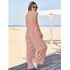 imageCicy Bell Womens Casual Striped Jumpsuits Summer Cap Sleeve Wide Leg Jumper Romper Button Down Travel Beach OutfitsRed