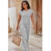 imageCicy Bell Womens Casual Striped Jumpsuits Summer Cap Sleeve Wide Leg Jumper Romper Button Down Travel Beach OutfitsWhite