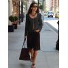 imageCicy Bell Womens Cropped Blazer Jacket Long Sleeve Work Trendy Casual Tops Double Buckle Collarless JacketsBlack