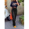 imageCicy Bell Womens High Waisted Baggy Jeans Side Cut Out Wide Leg Stretchy Trendy Denim Pants with PocketsBlack