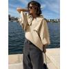 imageCicy Bell Womens Oversized Cropped Trench Coats Single Breasted 34 Cape Sleeve Trendy Casual Jackets Button up OuterwearKhaki
