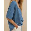 imageCicy Bell Womens Oversized Scoop Neck Tshirts Short Sleeve Summer Trendy Casual Tops Loose Fit Boyfriend Tunic Tee ShirtBlue Grey