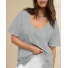 imageCicy Bell Womens Oversized Scoop Neck Tshirts Short Sleeve Summer Trendy Casual Tops Loose Fit Boyfriend Tunic Tee ShirtLight Grey