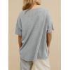 imageCicy Bell Womens Oversized Scoop Neck Tshirts Short Sleeve Summer Trendy Casual Tops Loose Fit Boyfriend Tunic Tee ShirtLight Grey