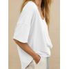imageCicy Bell Womens Oversized Scoop Neck Tshirts Short Sleeve Summer Trendy Casual Tops Loose Fit Boyfriend Tunic Tee ShirtWhite