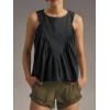 imageCicy Bell Womens Peplum Babydoll Tank Tops Summer Sleeveless Loose T Shirts Casual Shirred Flowy TopsBlack