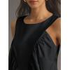 imageCicy Bell Womens Peplum Babydoll Tank Tops Summer Sleeveless Loose T Shirts Casual Shirred Flowy TopsBlack
