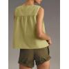 imageCicy Bell Womens Peplum Babydoll Tank Tops Summer Sleeveless Loose T Shirts Casual Shirred Flowy TopsGreen