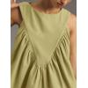 imageCicy Bell Womens Peplum Babydoll Tank Tops Summer Sleeveless Loose T Shirts Casual Shirred Flowy TopsGreen
