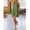 imageCicy Bell Womens Summer Casual Romper Button Down V Neck Sleeveless Short Jumpsuits Loose Fit Beach Vacation OutfitsArmy Green
