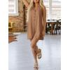 imageCicy Bell Womens Summer Casual Romper Button Down V Neck Sleeveless Short Jumpsuits Loose Fit Beach Vacation OutfitsBrown