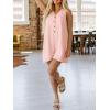 imageCicy Bell Womens Summer Casual Romper Button Down V Neck Sleeveless Short Jumpsuits Loose Fit Beach Vacation OutfitsLight Pink