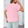 imageCicy Bell Womens Summer Short Sleeve T Shirts Casual Side Split Crew Neck Tunic Tops Loose Fit Basic TeesLight Pink