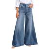 imageCicy Bell Womens Baggy Wide Leg Jeans High Waisted Boyfriend Loose Fit Bell Bottom Stretchy Denim Pants with PocketsNavy