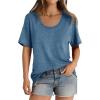 imageCicy Bell Womens Oversized Scoop Neck Tshirts Short Sleeve Summer Trendy Casual Tops Loose Fit Boyfriend Tunic Tee ShirtBlue Grey