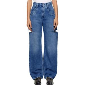 imageCicy Bell Womens High Waisted Baggy Jeans Side Cut Out Wide Leg Stretchy Trendy Denim Pants with PocketsNavy
