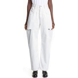 imageCicy Bell Womens High Waisted Baggy Jeans Side Cut Out Wide Leg Stretchy Trendy Denim Pants with PocketsWhite
