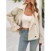 imageCicy Bell Womens Cropped Trench Coat Short Single Breasted Jackets Lightweight Casual OuterwearBeige