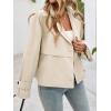 imageCicy Bell Womens Cropped Trench Coat Short Single Breasted Jackets Lightweight Casual OuterwearBeige