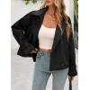 imageCicy Bell Womens Cropped Trench Coat Short Single Breasted Jackets Lightweight Casual OuterwearBlack