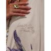 imageCicy Bell Womens Oversized Peace Love Joy Tshirts Summer Casual V Neck Short Sleeve Tops Embroidery Letter Boho Tee ShirtsLight Khaki