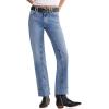 imageCicy Bell Womens Straight Leg Stretchy Jeans High Waisted Front Seam Cropped Ankle Denim Pants with PocketsLight Blue