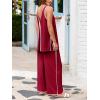 imageCicy Bell Womens Summer 2 Piece Lounge Sets Casual V Neck Sleeveless Tunic Tops Matching Sets Wide Leg Beach OutfitsBurgundy