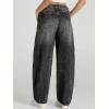 imageCicy Bell Womens Baggy Barrel Jeans Boyfriend Wide Leg Mid Rise Balloon Denim Ankle PantsGrey