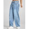 imageCicy Bell Womens Baggy Barrel Jeans Boyfriend Wide Leg Mid Rise Balloon Denim Ankle PantsLight Blue