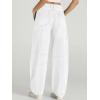 imageCicy Bell Womens Baggy Barrel Jeans Boyfriend Wide Leg Mid Rise Balloon Denim Ankle PantsWhite