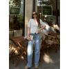 imageCicy Bell Womens Cropped Short Sleeve Blazers V Neck Button Down Lightweight Work Casual Suit JacketsBeige