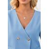imageCicy Bell Womens Cropped Short Sleeve Blazers V Neck Button Down Lightweight Work Casual Suit JacketsLight Blue
