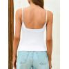 imageCicy Bell Womens Cropped Spaghetti Strap Tank Tops Summer Cute Slim Fit Cami Shirts Y2k Going Out CamisoleWhite