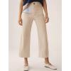 imageCicy Bell Womens Cropped Wide Leg Pants High Waisted Stretchy Flare Pants Casual Baggy TrousersBeige