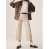 imageCicy Bell Womens Cropped Wide Leg Pants High Waisted Stretchy Flare Pants Casual Baggy TrousersBeige