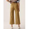 imageCicy Bell Womens Cropped Wide Leg Pants High Waisted Stretchy Flare Pants Casual Baggy TrousersKhaki