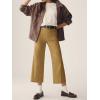 imageCicy Bell Womens Cropped Wide Leg Pants High Waisted Stretchy Flare Pants Casual Baggy TrousersKhaki