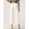 imageCicy Bell Womens Cropped Wide Leg Pants High Waisted Stretchy Flare Pants Casual Baggy TrousersWhite
