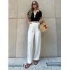 imageCicy Bell Womens Fitted V Neck Polo Shirts Summer Short Sleeve Textured TShirts Ribbed Knit Dressy Casual TopsBlack