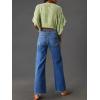 imageCicy Bell Womens High Waisted Cropped Jeans Trendy Stretchy Baggy Straight Leg Raw Hem Capri Denim PantsBlue