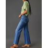 imageCicy Bell Womens High Waisted Cropped Jeans Trendy Stretchy Baggy Straight Leg Raw Hem Capri Denim PantsBlue