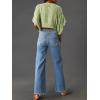 imageCicy Bell Womens High Waisted Cropped Jeans Trendy Stretchy Baggy Straight Leg Raw Hem Capri Denim PantsLight Blue