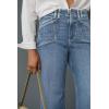 imageCicy Bell Womens High Waisted Cropped Jeans Trendy Stretchy Baggy Straight Leg Raw Hem Capri Denim PantsLight Blue