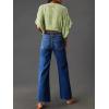 imageCicy Bell Womens High Waisted Cropped Jeans Trendy Stretchy Baggy Straight Leg Raw Hem Capri Denim PantsNavy